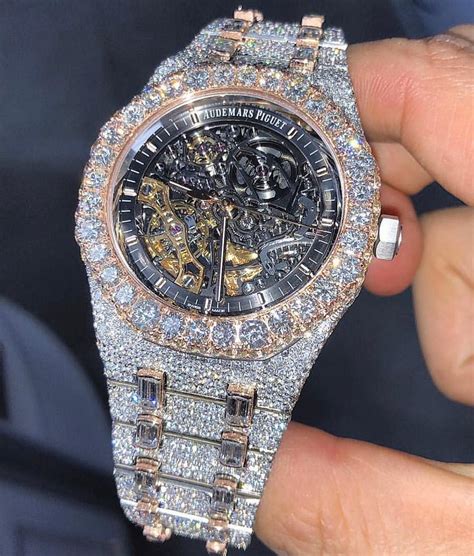 audemars piguet skeleton iced out replica|audemars piguet super clone.